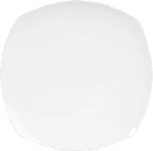Vista 7 de Everyday White by Fitz and Floyd Nevaeh - Juego de vajilla cuadrada suave de 12 piezas, servicio para 4 personas