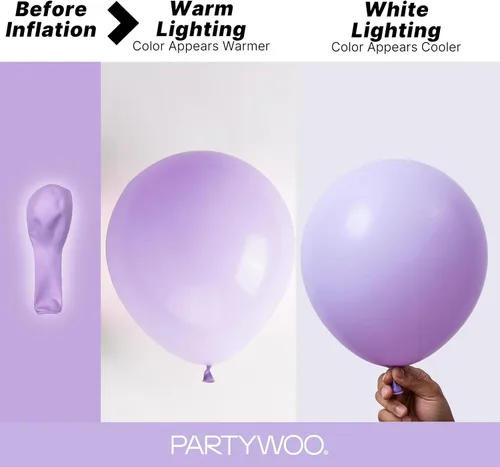 Vista 406 de PartyWoo 50 globos de látex color piel albaricoque, globos de helio boho de Albaricoque-f05