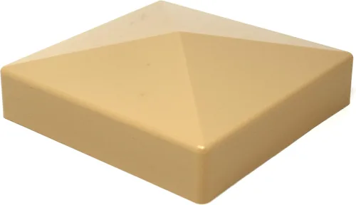 Vista 5 de Tapa para poste de valla de vinilo piramidal de plástico de 5 x 5 (5.000 in x 5.000 in), color negro o blanco, múltiples cantidades para postes
