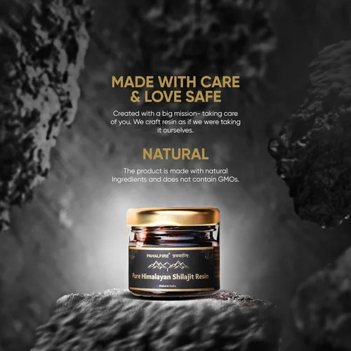 Vista 5 de Resina pura de Shilajit del Himalaya de grado A 85% de ácido fúlvico + 85 minerales traza 400 mg/porción probada en laboratorio Energía