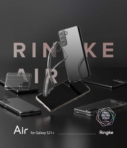 Vista 9 de Ringke Funda de teléfono Air diseñada para Samsung Galaxy S21+Accesorio de cubierta de TPU flexible completo transparente - transparente