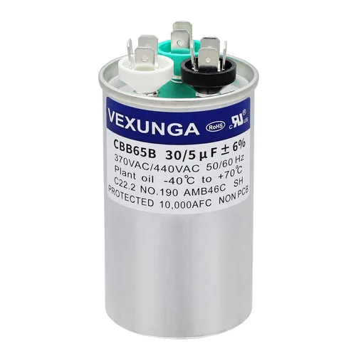 Vista 20 de VEXUNGA Capacitor Dual de Arranque Redondo A/C de 50/5 uF 50+5 MFD 370VAC o 440VAC CBB65 CBB65B Capacitores de Aire Acondicionado para Motor