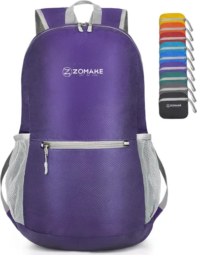 Vista 26 de ZOMAKE Mochila ligera y plegable, pequeña mochila de viaje
