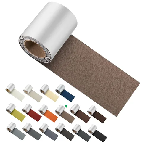 Vista 36 de ILOFRI Cinta de Parche de Reparación de Cuero Autoadhesiva de 3x60 pulgadas, Kit de Reparación de Vinilo y Cuero para Sofás, Muebles, Asiento