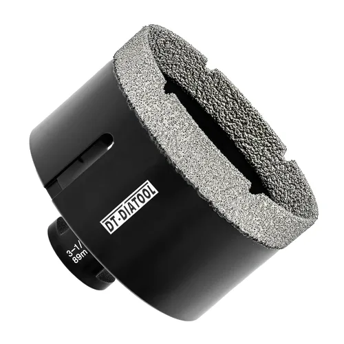 Vista 40 de DT-DIATOOL Broca de núcleo de diamante de 1/4 pulgada con hilo 5/8"-11 de vacío soldado para baldosas de porcelana, cerámica, gres, mármol, granito