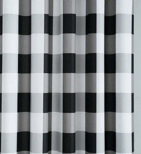 Vista 2 de TRULY SOFT Everyday Buffalo Plaid Black Polyester - Par de paneles de 2 piezas, con temática a cuadros, para hombres y mujeres, certificado Oeko-TEX