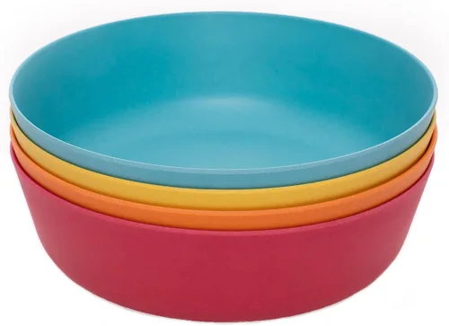 Vista 18 de WeeSprout Cuencos de bambú para niños con tapas, juego de cuatro cuencos de tamaño para niños 10 oz, para cereales, sobras y bocadillos, aptos