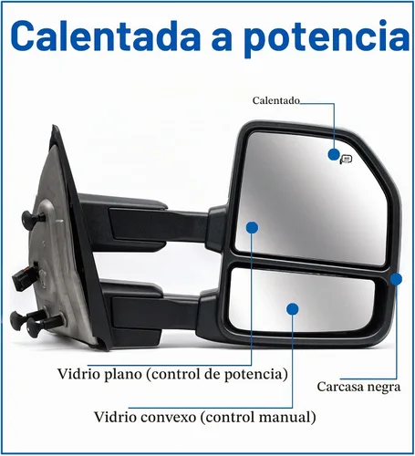 Vista 5 de JZSUPER Espejos de remolque aptos para Ford F150 Power Heated 2004-2014