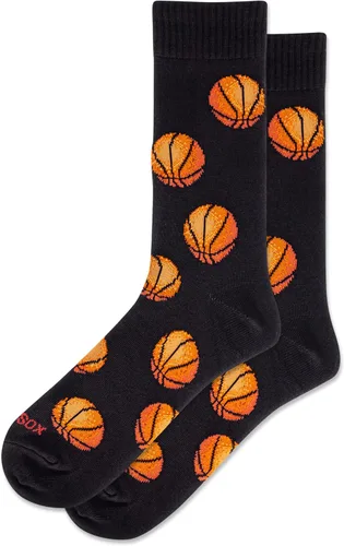 Vista 6 de Hot Sox Calcetines deportivos y atléticos divertidos para hombre, paquete de 1 par, regalos de moda novedosos y divertidos Por encima del par