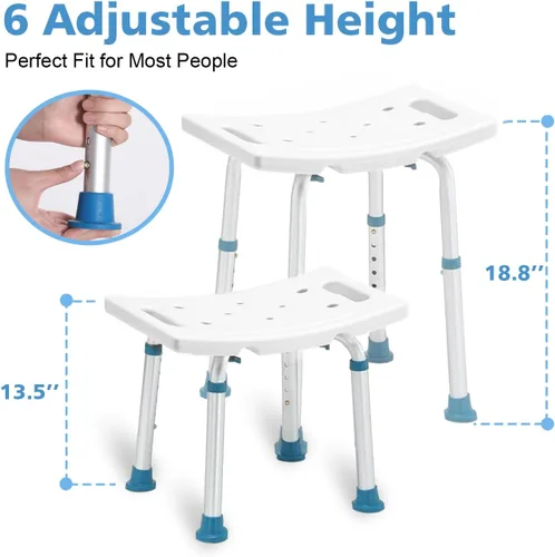 Vista 5 de Silla de ducha FSA/HSA elegible para ducha interior, taburete de ducha para interior de bañera, asiento de ducha de montaje sin herramientas