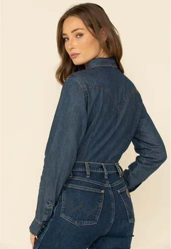 Vista 3 de Wrangler Camisa retro de manga larga para mujer