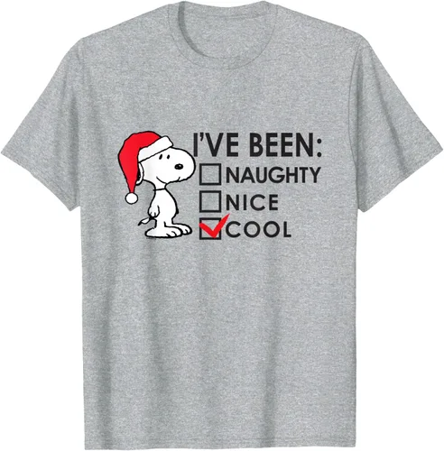 Vista 5 de Peanuts - Camiseta de Navidad fresca de Snoopy, Azul Blanco