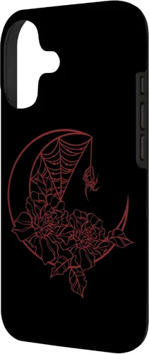 Vista 2 de Goth Y2K Alt Fairy Grunge Emo Flower Rose Web Spider Moon Case for iPhone 17