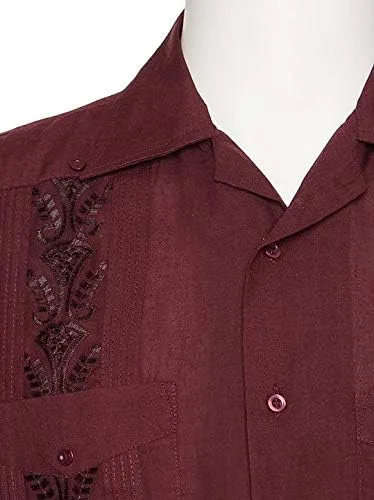 Vista 2 de Gentlemens Collection Camisa Guayabera para hombre bordada