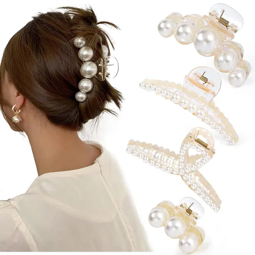 Vista 15 de Mehayi 3 pinzas de metal grandes para cabello grueso y pesado, agarre fuerte, agarre grande, antideslizante, pinza de mandíbula para cabello largo
