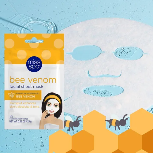 Vista 6 de MISS SPA Mascarillas faciales para el cuidado de la piel, veneno de abeja, cuidado de la piel antienvejecimiento para mujeres, mascarilla facial