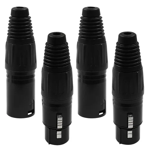 Vista 4 de Hordion Adaptador de enchufe de micrófono XLR macho y hembra de 5 pines, conector de micrófono, conector de micrófono XLR terminales de cable