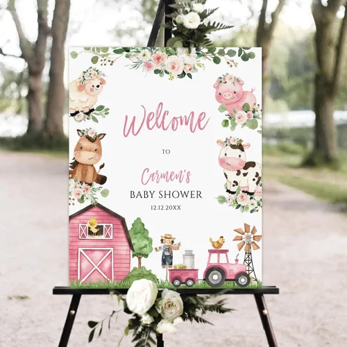 Vista 32 de Cartel de bienvenida de cactus para baby shower, suculenta baby shower