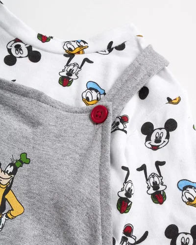 Vista 3 de Disney Conjunto de pijama de Mickey Mouse para bebé, 2 piezas y camisa de manga larga