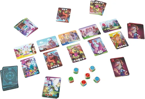 Vista 2 de HABA King of the Dice - Un juego de mesa de dados de habilidad y suerte complicado, perfecto para juegos familiares y juegos para niños a partir