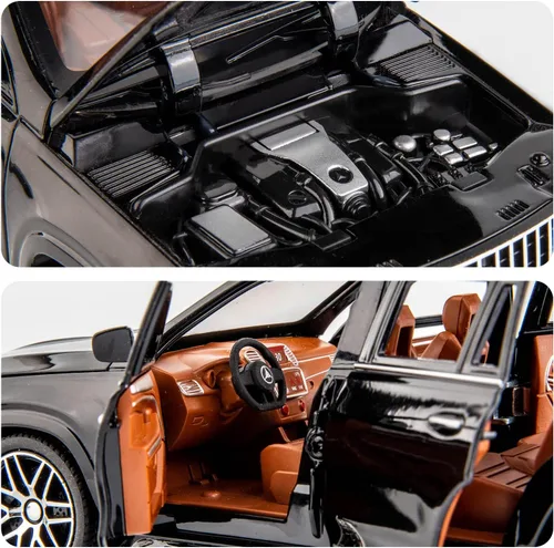 Vista 4 de WAKAKAC Modelo de automóvil fundido a presión GLS63 AMG 1/24 aleación coleccionable de juguete con luz y sonido, vehículo de juguete para adultos