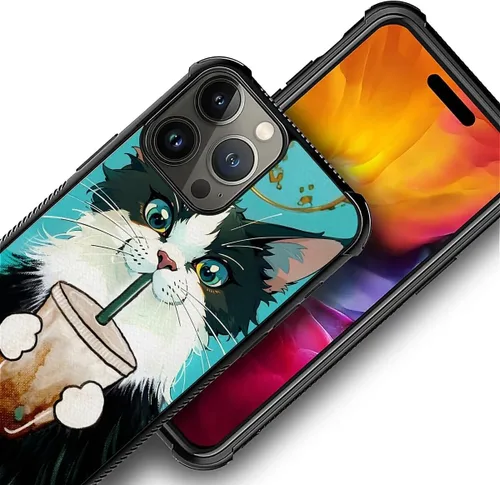 Vista 394 de Funda compatible con iPhone 15, diseño de elefantes africanos, diseño increíble a prueba de golpes, antiarañazos, carcasa trasera de policarbonato