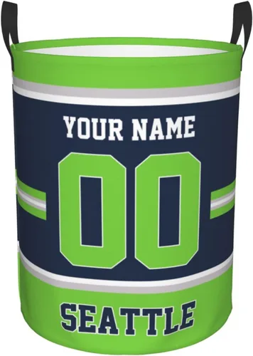 Vista 22 de Cesta de lavandería personalizada de Arizona, cesta de lavandería personalizada con nombre y número, cesta de almacenamiento plegable