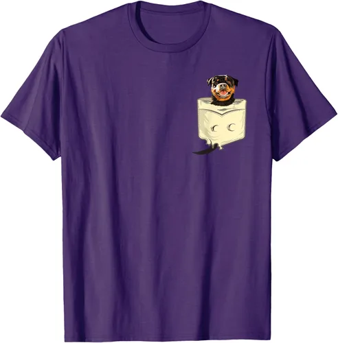 Vista 5 de Rottweiler In A Pocket - Camiseta de entrenamiento de cachorros para amantes de los perros, Negro