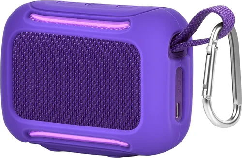 Vista 16 de Funda rígida de transporte para altavoz Bluetooth JBL Go 5/Go 4/Go 3, bolsa de almacenamiento de viaje con forro suave, bolsillo de malla, correa