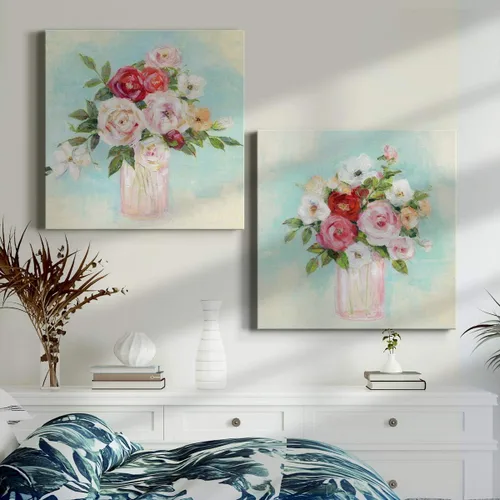 Vista 3 de Renditions Gallery Arrangement of Spring I - Arte de pared, decoración en lienzo de alta calidad con envoltura de galería, listo para colgar, 10