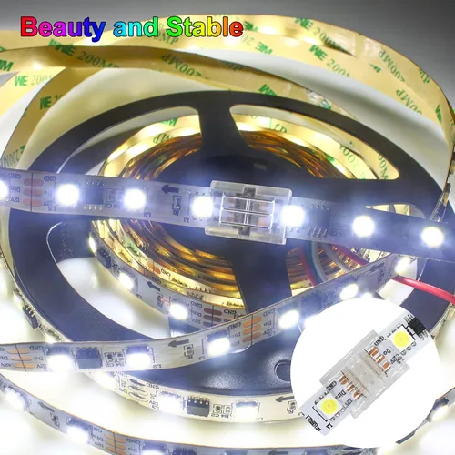 Vista 7 de RGBZONE 10 piezas 3 pines 8mm Conectores de tira LED Actualizados Conector rápido de tira a tira sin soldaduras y sin brechas para tira de luz LED