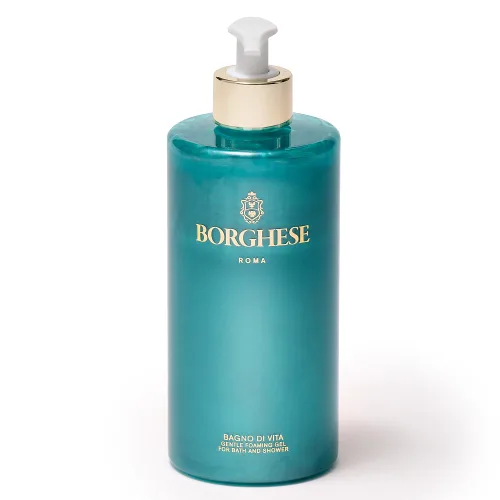 Vista 7 de Borghese Bagno di Vita Gel de baño y ducha suave espumoso - Gel de baño hidratante de aromaterapia con tomillo, manzanilla y aceite de almendras