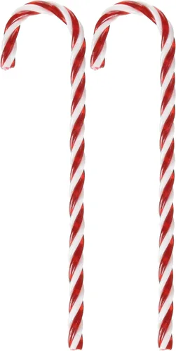 Vista 2 de Kurt Adler - Juego de 12 adornos navideños de bastón de caramelo de 7 pulgadas