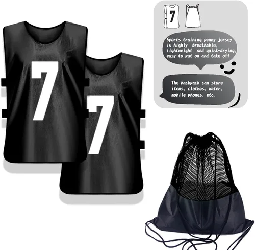 Vista 2 de Scrimmage - Chaleco de entrenamiento (12 unidades) para deportes de equipo, camisetas para adultos y jóvenes, baberos de fútbol, camisetas
