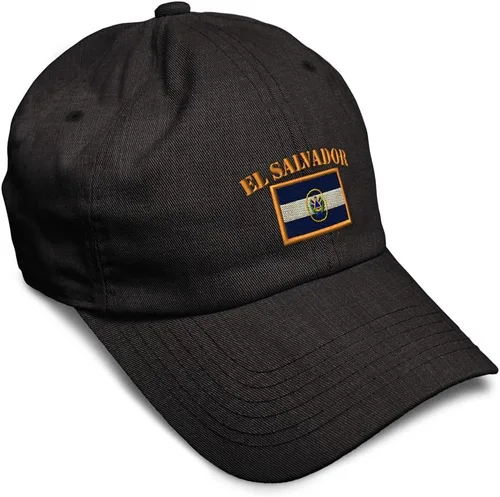 Vista 13 de Speedy Pros Sombrero de béisbol suave bordado papá sombrero El Salvador bandera bordado hombres y señoras gorra de béisbol algodón