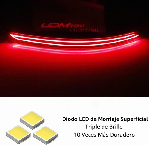 Vista 2 de iJDMTOY luces LED de reflector de parachoques completo lente roja Compatible con 2017 2018 Hyundai Elantra Sedán, función como luces traseras