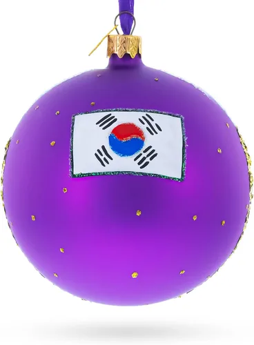 Vista 2 de Gyeongbokgung Palace, Seúl, Corea del Sur, adorno de bola de cristal de 4 pulgadas