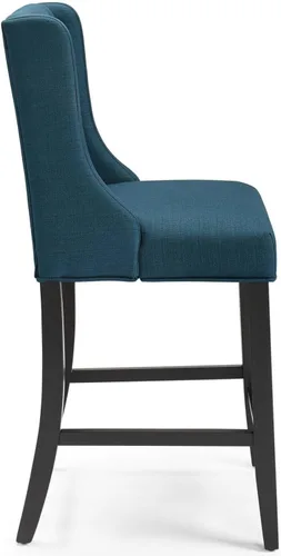 Vista 5 de Modway Baronet - Juego de 2 taburetes tapizados de tela con botones copetudos, color azul