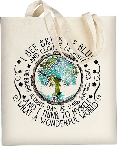 Vista 12 de AUSVKAI Bolsa de lona estética para mujer, lindas bolsas de algodón reutilizables de tela para compras, playa, comestibles, Libro de flores de gato
