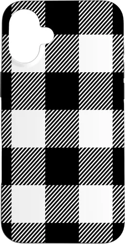 Vista 23 de Buffalo Plaid Black White Phone Case for iPhone 17