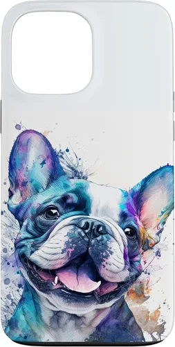 Vista 24 de Cute Frenchie Watercolor Splash Frenchie Puppy Case for iPhone 17