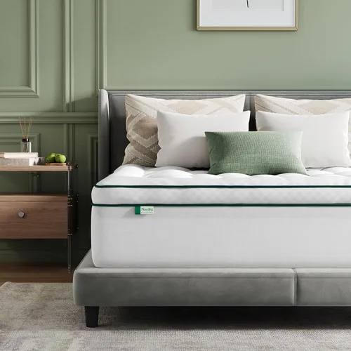 Vista 11 de Novilla Cubrecolchón Twin, Pillow Top suave para cama de dormitorio, funda de colchón acolchada transpirable con bolsillo profundo, relleno
