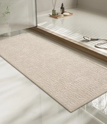 Vista 60 de Chakme Juego de 2 alfombras de baño ultrafinas, absorbentes, antideslizantes, lavables a máquina, color negro, 17 x 24 pulgadas / 17 x 30 pulgadas