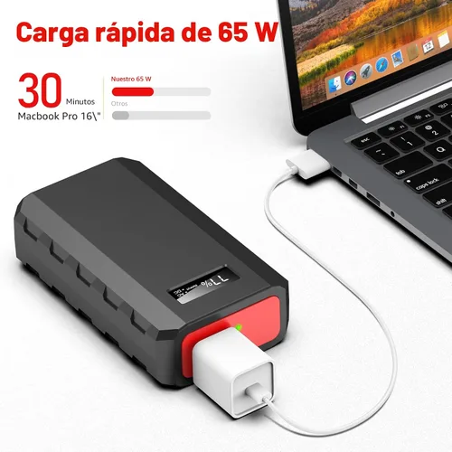 Vista 5 de SinKeu Banco de energía portátil de 24000 mAh con salida de CA, cargador portátil para portátil de 88.8 Wh, estación de energía portátil