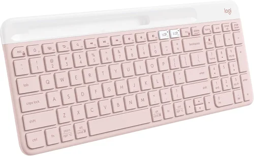 Vista 10 de Logitech K585 Teclado inalámbrico delgado multidispositivo, base integrada para dispositivo; para laptop, tableta, escritorio, teléfono inteligente