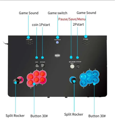 Vista 3 de 23000 en 1 Consola de juegos de arcada portátil 3D Pantalla HD de 27 pulgadas Jugadores duales Pandoras Box RK3288 Máquina de videojuegos retro Caja