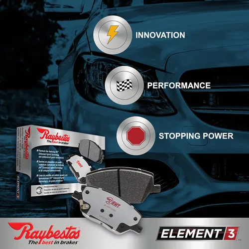 Vista 3 de Raybestos Element3 EHT™ EHT436AH Juego de repuesto de pastillas de freno delantero, paquete de 2