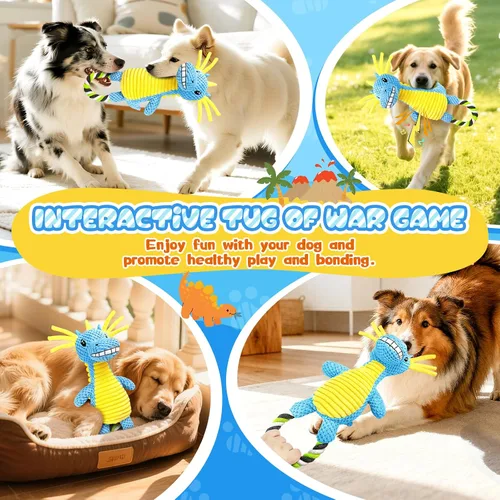 Vista 5 de Fuufome Juguetes chirriantes para perros grandes: juguetes duraderos para perros grandes para razas medianas y pequeñas - Juguetes de peluche