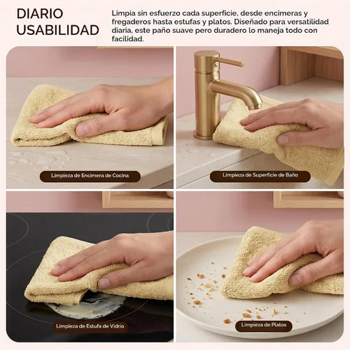 Vista 8 de Utopia Towels Juego de 12 paños de algodón – 100% algodón hilado en anillo, paños de franela de alta calidad, altamente absorbentes y suaves al