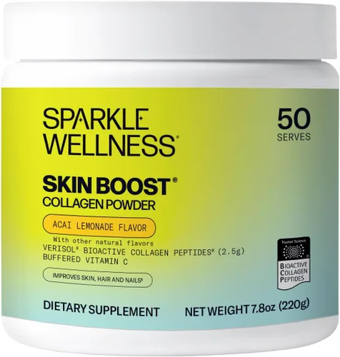 Vista 10 de Sparkle Wellness VERISOL - Péptidos de colágeno hidrolizados bioactivos Suplemento de colágeno en polvo con vitamina C para la salud de la piel